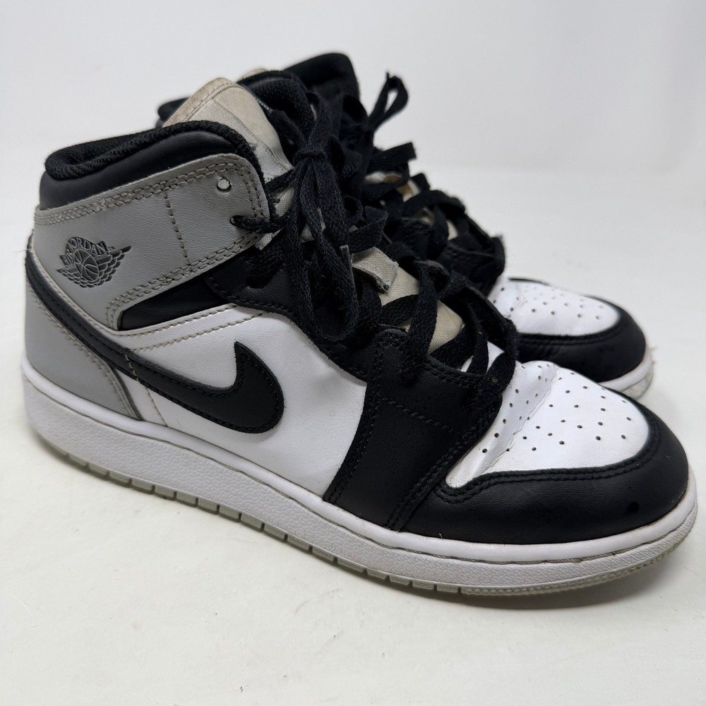 Air Jordan 1 Mid Light Smoke Grey White Anthracite Size 7 Mens Basketball